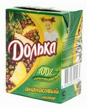 4605408201064 — Нектар "Долька" ананасовый, 0,2 л