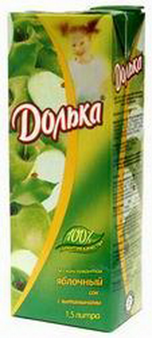 4605408204010 — Сок "Долька" яблочный, 1,5 л 