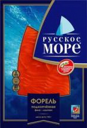 4605561001839 — Форель подкопченная филе-ломтики "Русское Море", 120 г 