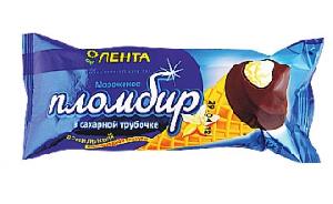 4606068029012 — Мороженое ЛЕНТА пломбир в сахарнойтрубочке