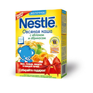 4606272013388 — Каша овсяная с яблоком и абрикосом молочная "Нестле" 250 г