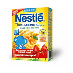 4606272013401 — Каша "nestle" шагайка пшеничная абрикос 250г