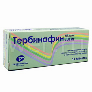 4606486006992 — Тербинафин, таблетки 250мг 14шт