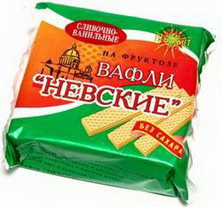 4607002752065 — Вафли "Невские" на фруктозе "Сливочно-ванильные", 95 г