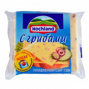 4607004890079 — Плавленный сыр "Hochland" с грибами, 150 г