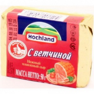 4607004890598 — Сыр плавленый пастообразный "Hochland" с ветчиной, 50г