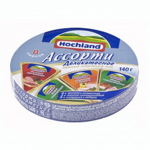 4607004890796 — Сыр плавленый пастообразный "Ассорти деликатесное" "Hochland" 140 г