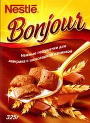 4607006370647 — Готовые завтраки "Подушечки с шоколадной начинкой "Bonjour"", 325 г