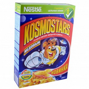 4607006371088 — Готовый завтрак. Хрустящие медовые звездочки "NESTLE", 325 г. 