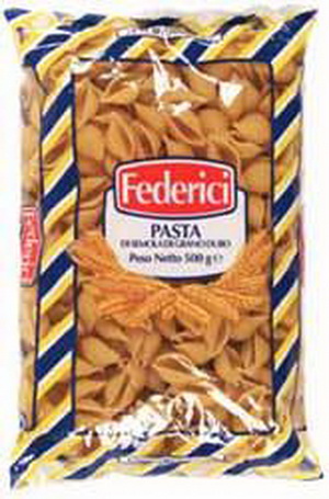 4607007230087 — Макаронные изделия Ракушки рифленые большие Federici (Федеричи), 500г.