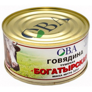 4607017610756 — Говядина тушёная Богатырская 325г.