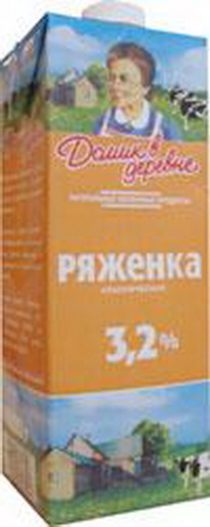4607025398448 - Ряженка классическая "Домик в деревне" 3,2%