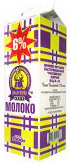 4607032141488 — Ваше Величество Молоко "Молочная сказка" 6%, 1000 г. 