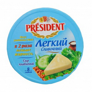 4607037120013 — Сыр плавленый Президент сливочный 8 долек 140г