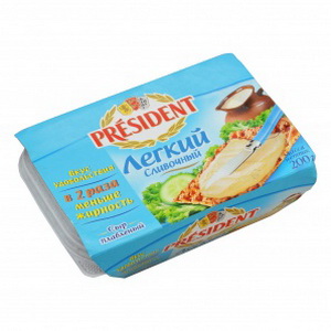 4607037120020 — Сыр плавленый сливочный president 20% короб 200г