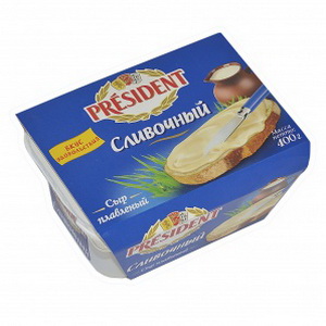 4607037120839 — Сыр плавленный ПРЕЗИДЕНТ сливочный, 400 г. 