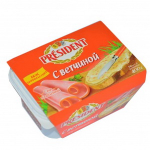 4607037120877 — Сыр президент ветчина 400г