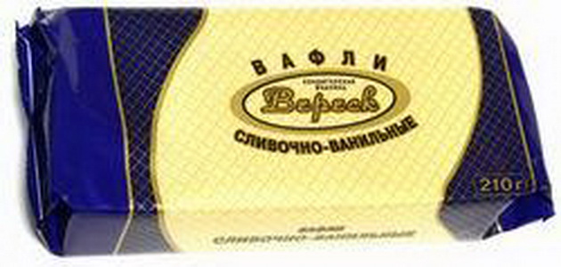 4607043180209 — Вафли "Невские - Сливочно-ванильные", 210 г