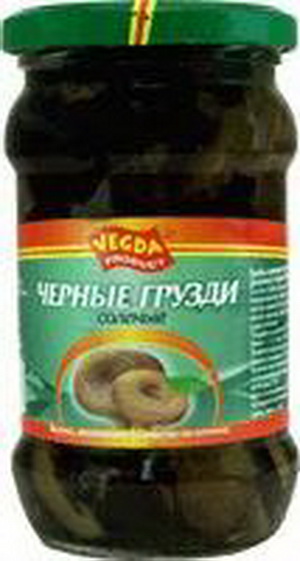 4607045600767 — Черные грузди соленые "Vegda Product", 310 г