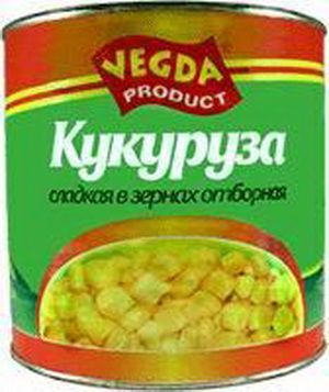 4607045601863 — Кукуруза сладкая в зернах отборная "Vegda Product", 2280 г