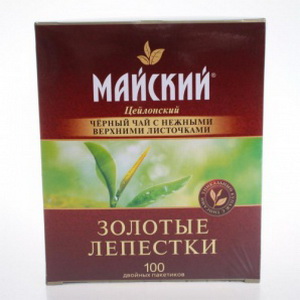 4607051150317 — ЧАЙ ЧЕРНЫЙ ЦЕЙЛОНСКИЙ БАЙХОВЫЙ "МАЙСКИЙ", 100 ПАКЕТИКОВ