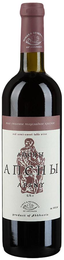 4607052020039 —  Вино столовое "Апсны" красное п/сладкое 10% (Абхазия)