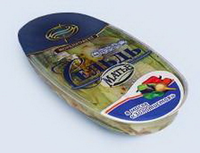 4607053630145 — Сельдь филе-кусочки "Матье" в масле "Золотистая", 190 г 