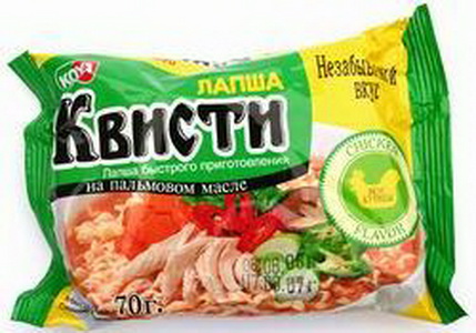 4607065580087 — Лапша быстрого приготовления "Квисти" со вкусом курицы, 70 г 