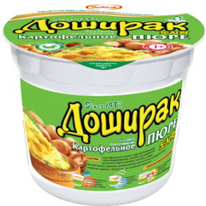 4607065580261 — Картофельное пюре быстрого приготовления "Доширак" со вкусом курицы, 40г