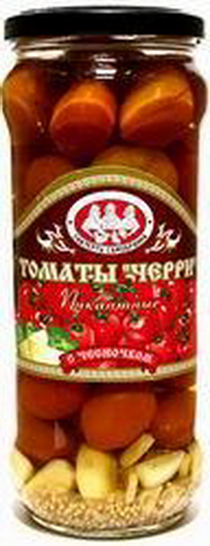 4607067553041 — Томаты черри с чесночком "Пикантные" "Скатерть-самобранка", 530 г