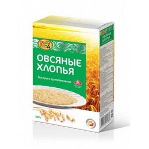 4607072711337 — Хлопья овсяные Русская каша 500г