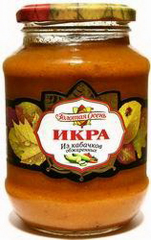 4607079280249 — Икра из кабачков обжаренных "Золотая осень", 480 г