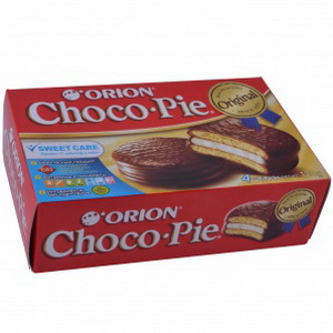 4607084351361 — Мучное изделие с шоколадной глазурью "Orion Choco-Pie" (с пищевыми обогащающими добавками), 120 г. (4шт по 30г)