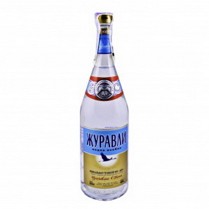 4607089520212 — Водка особая "ЖУРАВЛИ" на рябине; 40%, 0,5л.