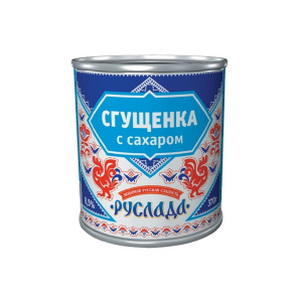 4607109470619 — Молоко сгущенное с сахаром Руслада 8 5% 370 гр. ж/б