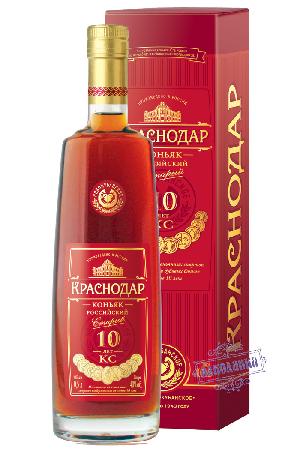 4607117810407 — Коньяк российский КС "Краснодар" 0,5 л., выдержка — 10 лет