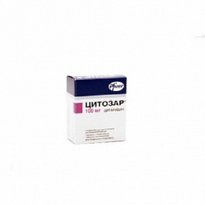 4607131040163 — Цитозар, лиофилизат для инъекций+растворитель 100мг/5мл 1шт