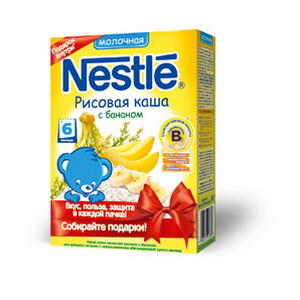 4607150088801 - Каша "Nestle" рисовая с бананом молочная, 250 г.