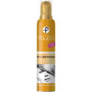 4607152943450 — Мусс для укладки волос в аэрозольной упаковке серии professional touch "pro vitamin b5 &amp; multi vitamins" сильной фиксации