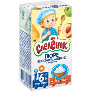 4607163090440 — Пюре "сплетенок" ябл.-груша-персик 125г