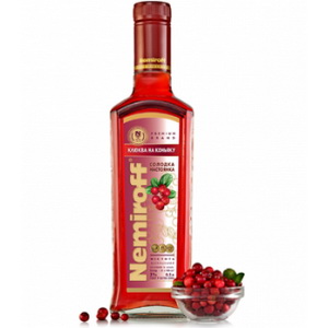 4607805950385 — Настойка сладкая "клюква на коньяке nemiroff" 21%