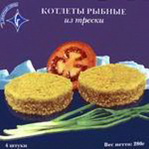 4612652500171 — Котлеты рыбные из трески, 280 г (4 шт)