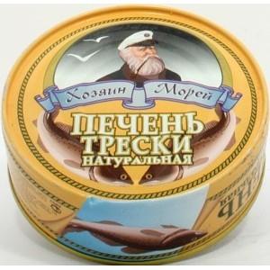 4612748560058 — Печень трески "Хозяин морей" натуральная, 230 г.