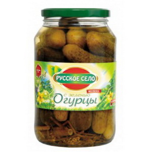 4630002034930 — Огурцы "Русское село" без уксуса ст/б 950г