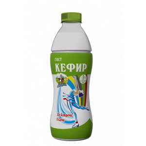 4640009490301 — Кефир "Кубанский молочник" 1% пл/бут 900г