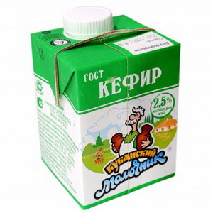 4640009490462 — Кефир "Кубанский молочник" 2.5% т/п 500г