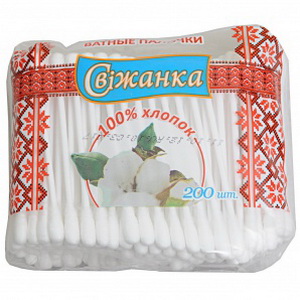4650001684363 — Ватн.палочки пакет 200 шт Свижанка