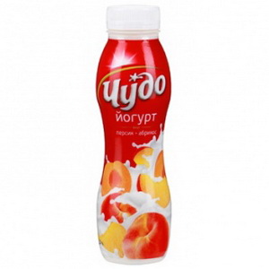 4690228018626 — Йогурт "Чудо" Персик+абрикос 2.4% 290 г. пл/бут
