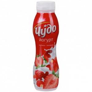 4690228018640 — Йогурт "Чудо"  Клубника+земляника 2.4% 290 г. пл/бут