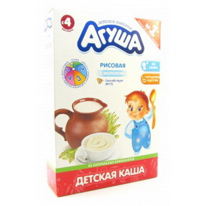 4690228019630 — КАША "АГУША" МОЛОЧНАЯ РИСОВАЯ 200 г (коробка) 4мес.
